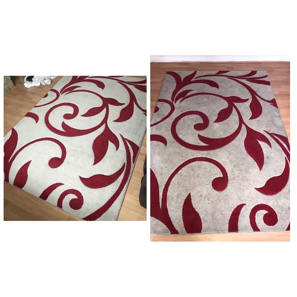 Patterned rug deep clean — Rainham, Essex — dull flat pile revived and pattern definition restored