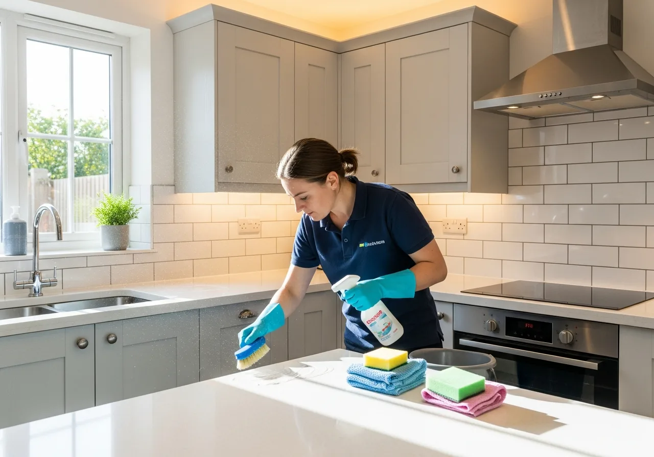 Professional deep clean of a kitchen across Thurrock, London, Kent and surrounding areas