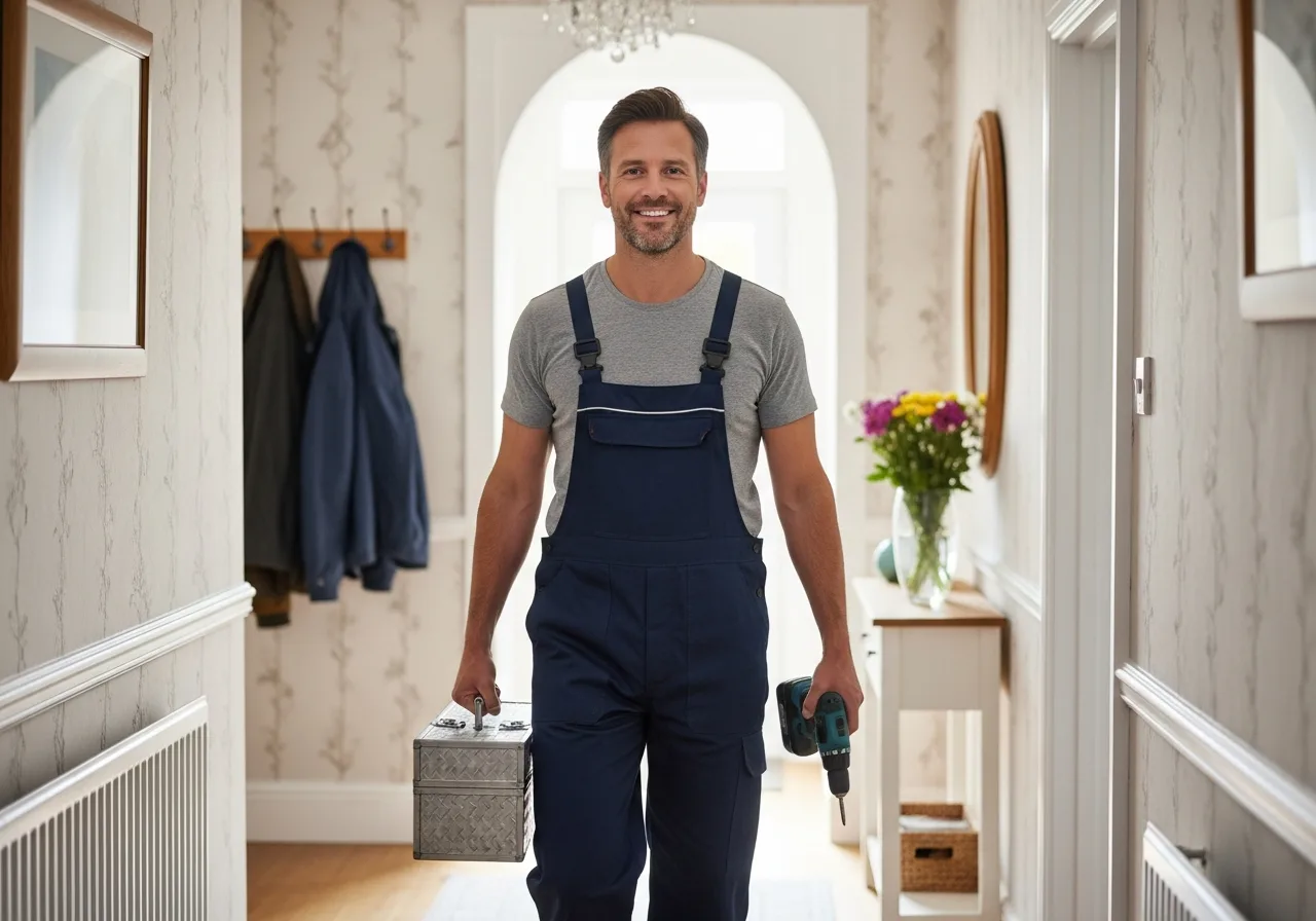 Professional handyman with toolbox ready to help across Thurrock, London, Kent and surrounding areas