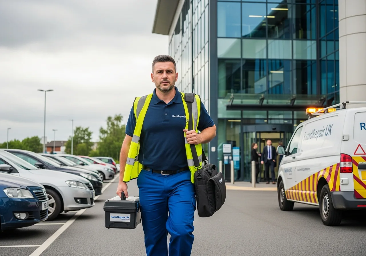 Maintenance engineer responding quickly to an urgent call-out across Thurrock, London, Kent and surrounding areas